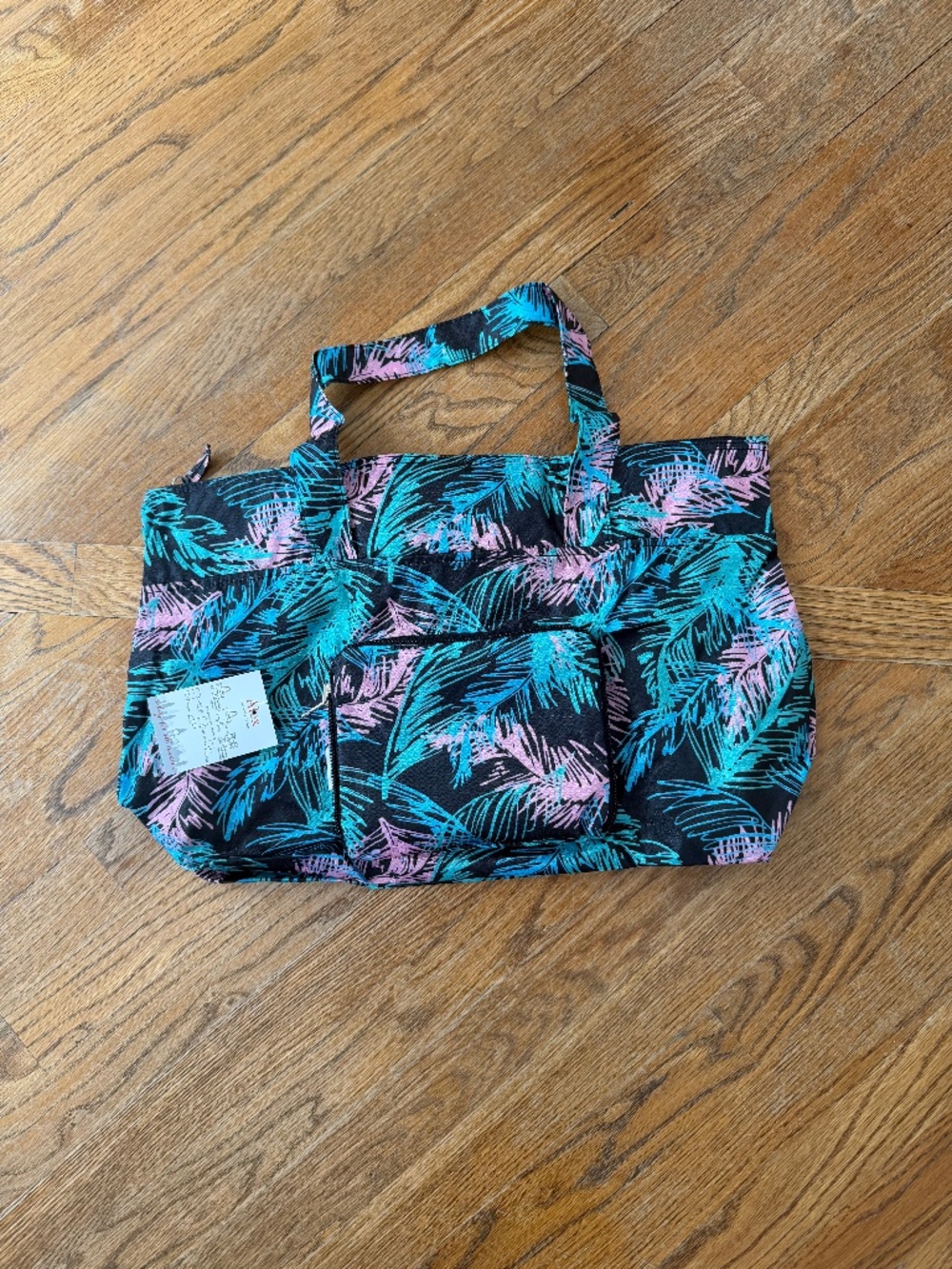 NWT Mia Tui Alex Folding Travel Bag Black Pink Blue